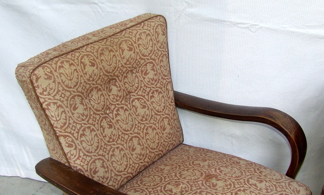 Button back armchairs.