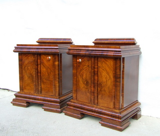 Pair of Art Deco bedside cabinets.